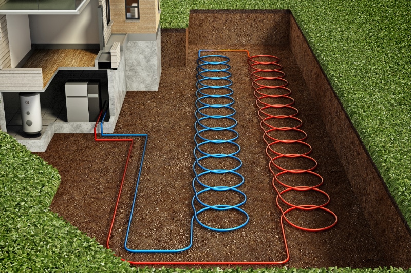 Geothermal heat pump installation example for homeowners in West Chester, PA. Chadds Ford Climate Control blog image.