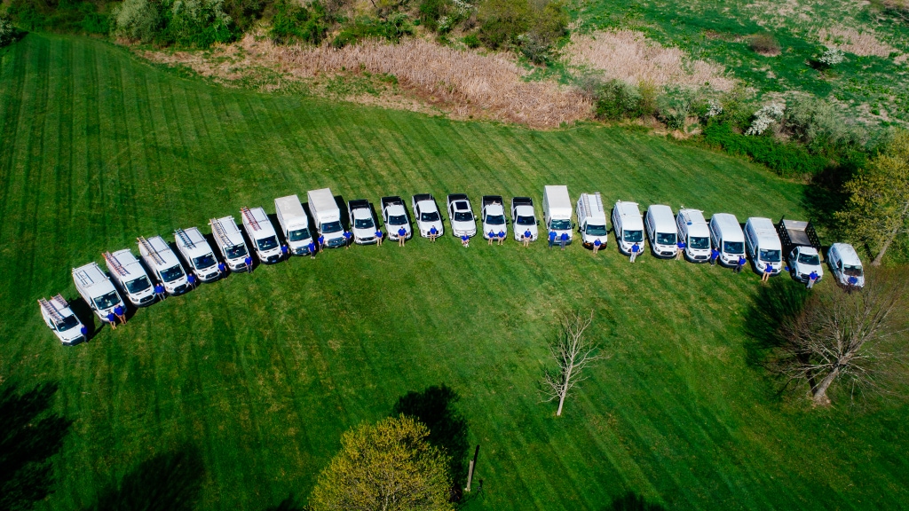 Chadd's Ford service truck pictured from above.